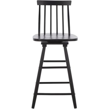Quai Swivel Counter Stool in Black