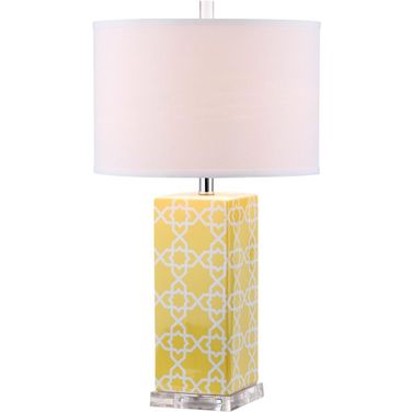 Quatrefoil 27-Inch H Table Lamp in Yellow