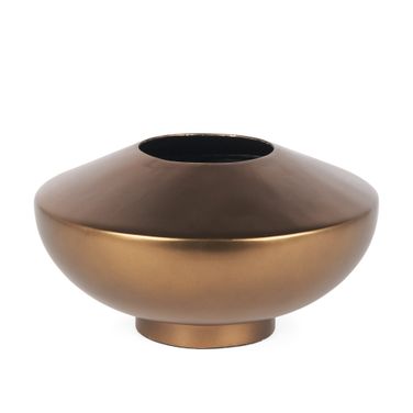 Quiana Metal Large Vase In Gold