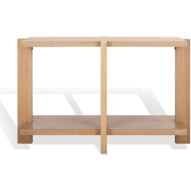 Quigley Rectangle Wood Console Table In Weathered Grey