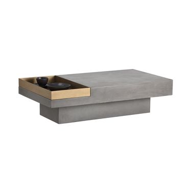Quill Rectangular Coffee Table In Grey