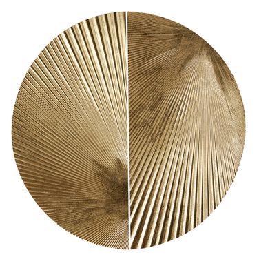 Radiant Half-Moon 2-Piece Metal Wall Decor Set In Gold