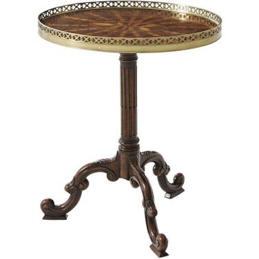 Radiating Parquetry Accent Table