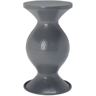Radium Small Hammered Stool in Dark Grey