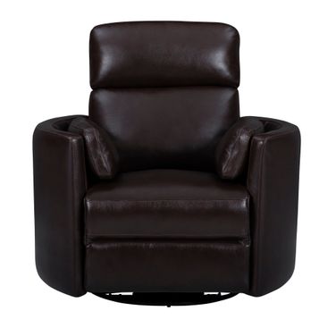 Radius Manual Swivel Glider Recliner In Hickory Brown