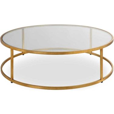 Radius Modern Circular Coffee Table In Gold