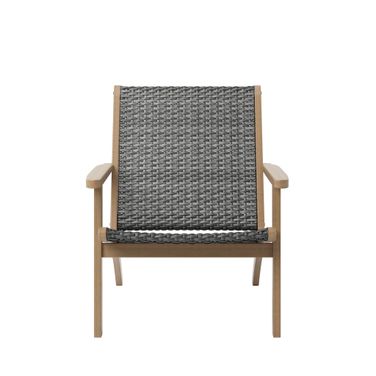 Radius Wood Patio Chairs Set of 2 In Gray