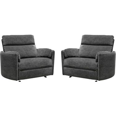 Radius Xl Extra Wide Power Glider Recliner Set of 2 In Mediterranean