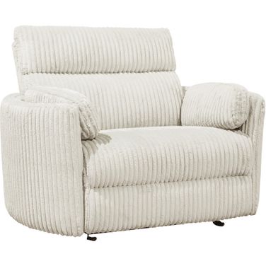Radius Xl Mega Ivory Extra Wide Power Glider Recliner In Off White