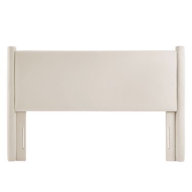 Rael Performance Velvet King Headboard In Alabaster