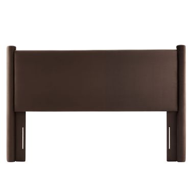 Rael Performance Velvet King Headboard In Chocolate Brown