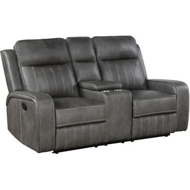 Raelynn Upholstered Motion Reclining Loveseat Grey