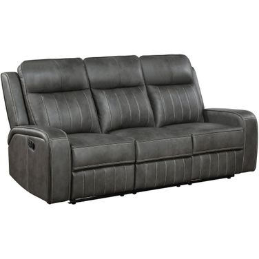 Raelynn Upholstered Motion Reclining Sofa Grey