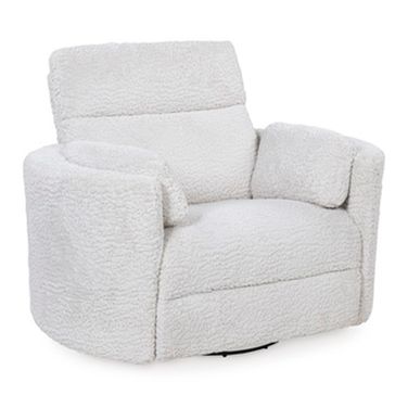 Raemondi Swivel Power Glider Recliner In Silver