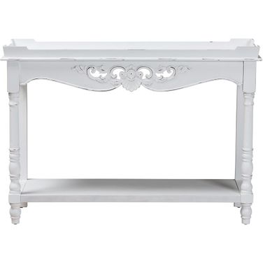 Rafferty Distressed Console Table In White