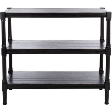 Rafiki 3 Shelf Console Table in Black