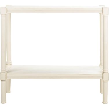 Rafiki Console Table in Distressed White