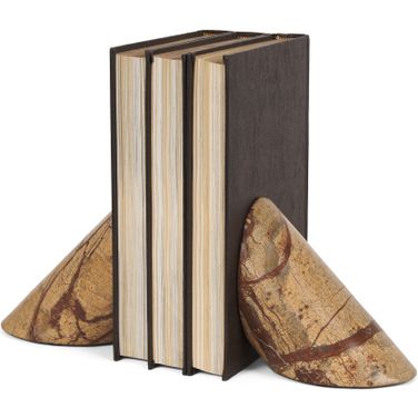 Rahima Forest Marble Angled Bookends In Brown