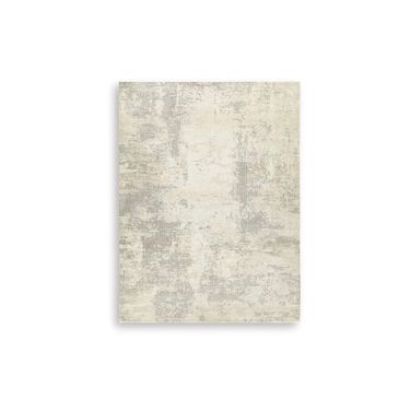 Raif Extra Large Rug In Gray and White