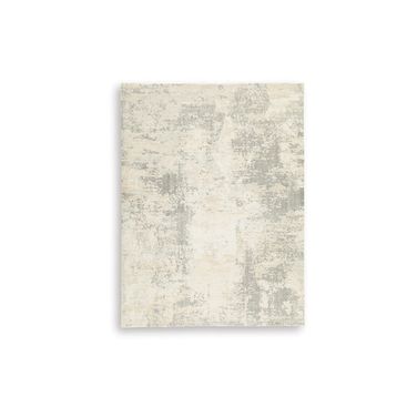 Raif Large Rug In Gray and White