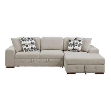 Raife 2-Piece Sectional with Right Chaise In Taupe