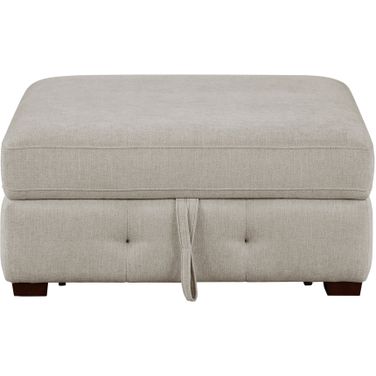 Raife Storage Ottoman In Taupe