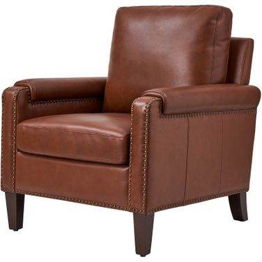 Raimund Genuine Leather Armchair In Brown