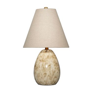 Raindrop Ceramic Table Lamp In Off White