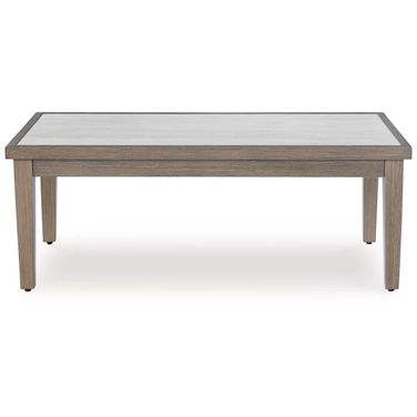 Rainier Ranch Outdoor Coffee Table In Brown and Beige