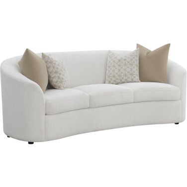 Rainn Upholstered Tight Back Sofa Latte