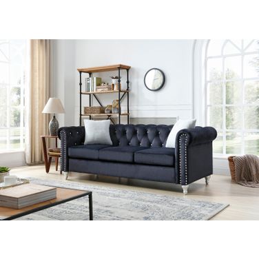 Raisa Living Room Set In Black