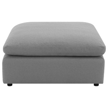 Raleigh Boucle Upholstered Ottoman In Grey