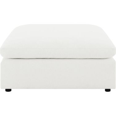 Raleigh Boucle Upholstered Ottoman In Ivory