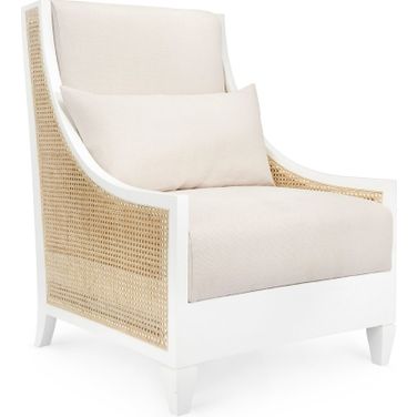 Raleigh Club Chair In Eggshell White