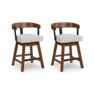Ralene Counter Height Barstool Set of 2 In Medium Brown