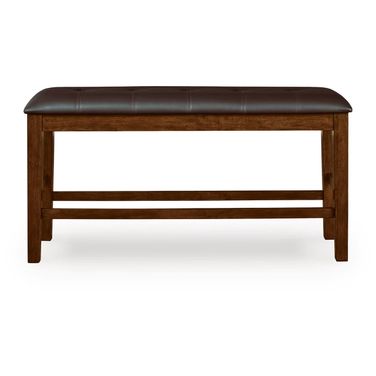 Ralene Counter Height Dining Bench In Medium Brown
