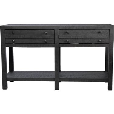 Ram Console Table with Storage Drawers In Rustic Gray
