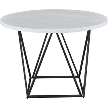 Ramona White Marble Top Round Dining Table