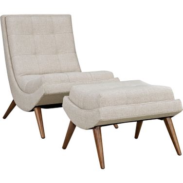 Ramp Sand Upholstered Fabric Lounge Chair Set EEI-2143-SAN