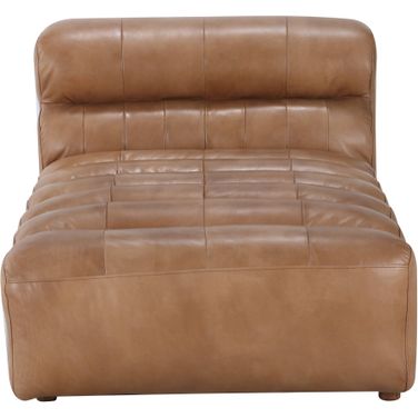 Ramsay Tan Leather Chaise