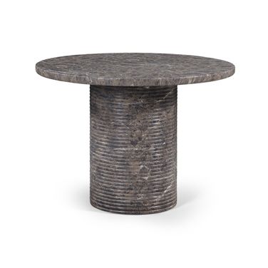 Rapallo 43 Inch Concrete Indoor and Outdoor Dining Table In Brown