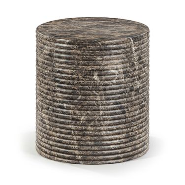Rapallo Concrete Indoor and Outdoor End Table In Brown