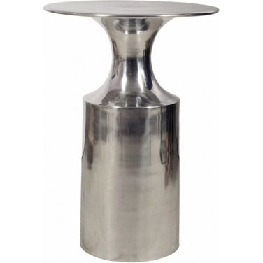 Rassa Polished Accent Table In Silver