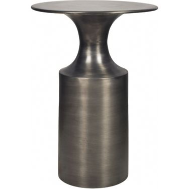 Rassa Polished Zinc Accent Table In Grey