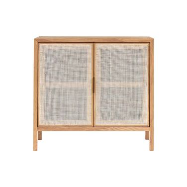 Rattan Small Sideboard In Natural and Antique Brass
