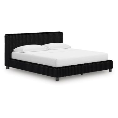 Ravalori California King Upholstered Bed In Black