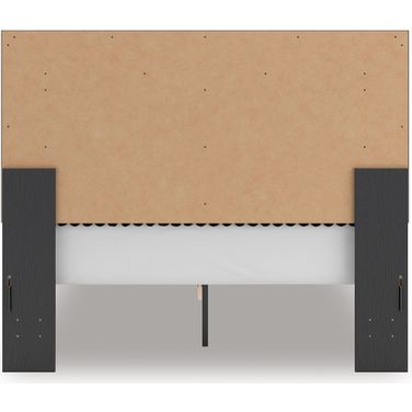 Ravalori Queen Upholstered Panel Headboard In Black