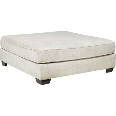 Rawcliffe Parchment Oversized Accent Ottoman