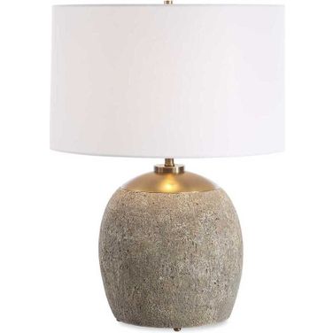 Raylan Textured Table Lamp In Brown