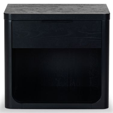 Raylie 1 Drawer Wood Nightstand In Black
